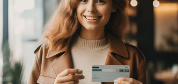 фото девушка с кредитной картой